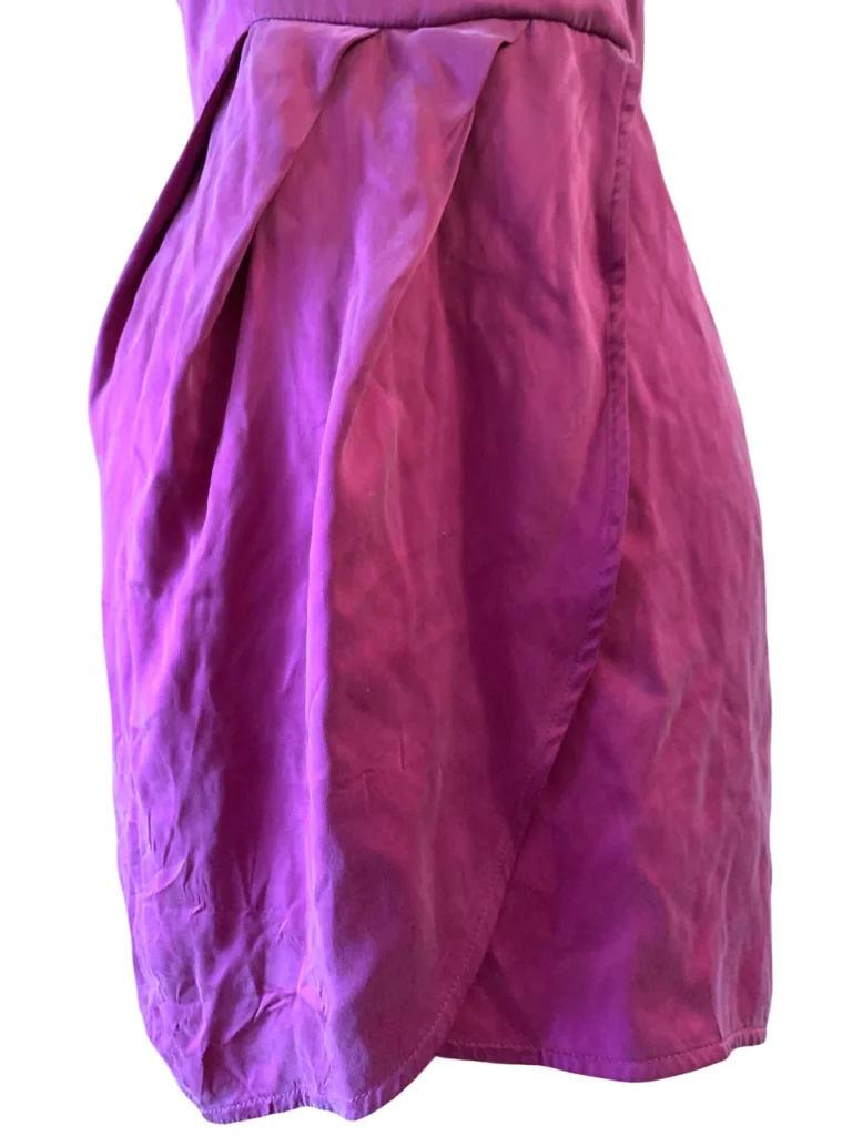 Image for Maison – Robe courte rose en soie effet plissé – Taille L