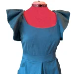 Thumbnail for Pink Martini – Robe verte midi à manches évasées – Taille M