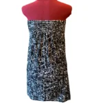 Thumbnail for Velvet – Robe courte tube sans bretelles noir et blanc imprimé – Taille M