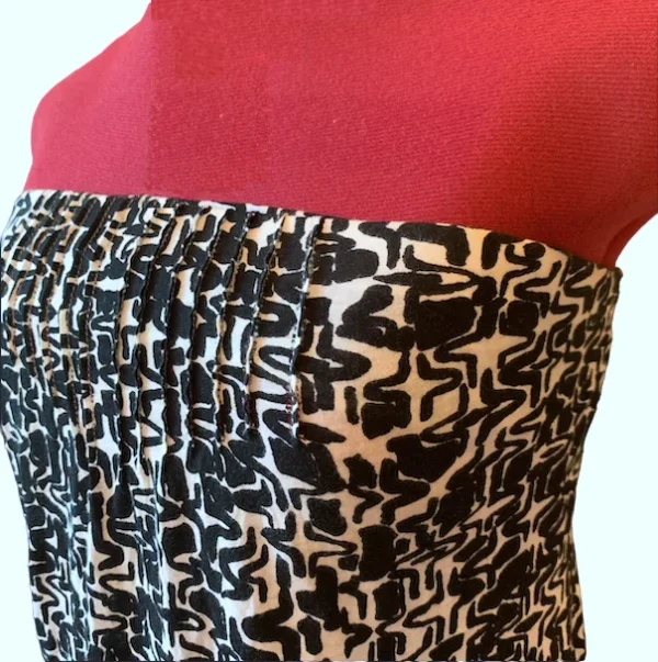 Image for Velvet – Robe courte tube sans bretelles noir et blanc imprimé – Taille M