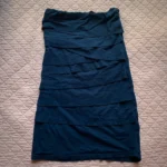 Thumbnail for Velvet by Graham & Spencer - Dark Navy Strapless Tube Ruched Dress – Size M