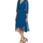 Thumbnail for Robe portefeuille plissée DKNY