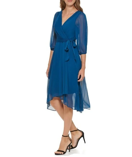 Image for Robe portefeuille plissée DKNY