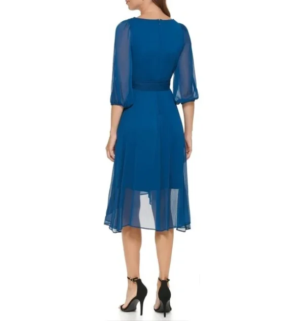 Image for Robe portefeuille plissée DKNY