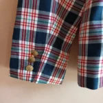 Thumbnail for Blazer à carreaux en coton style vintage