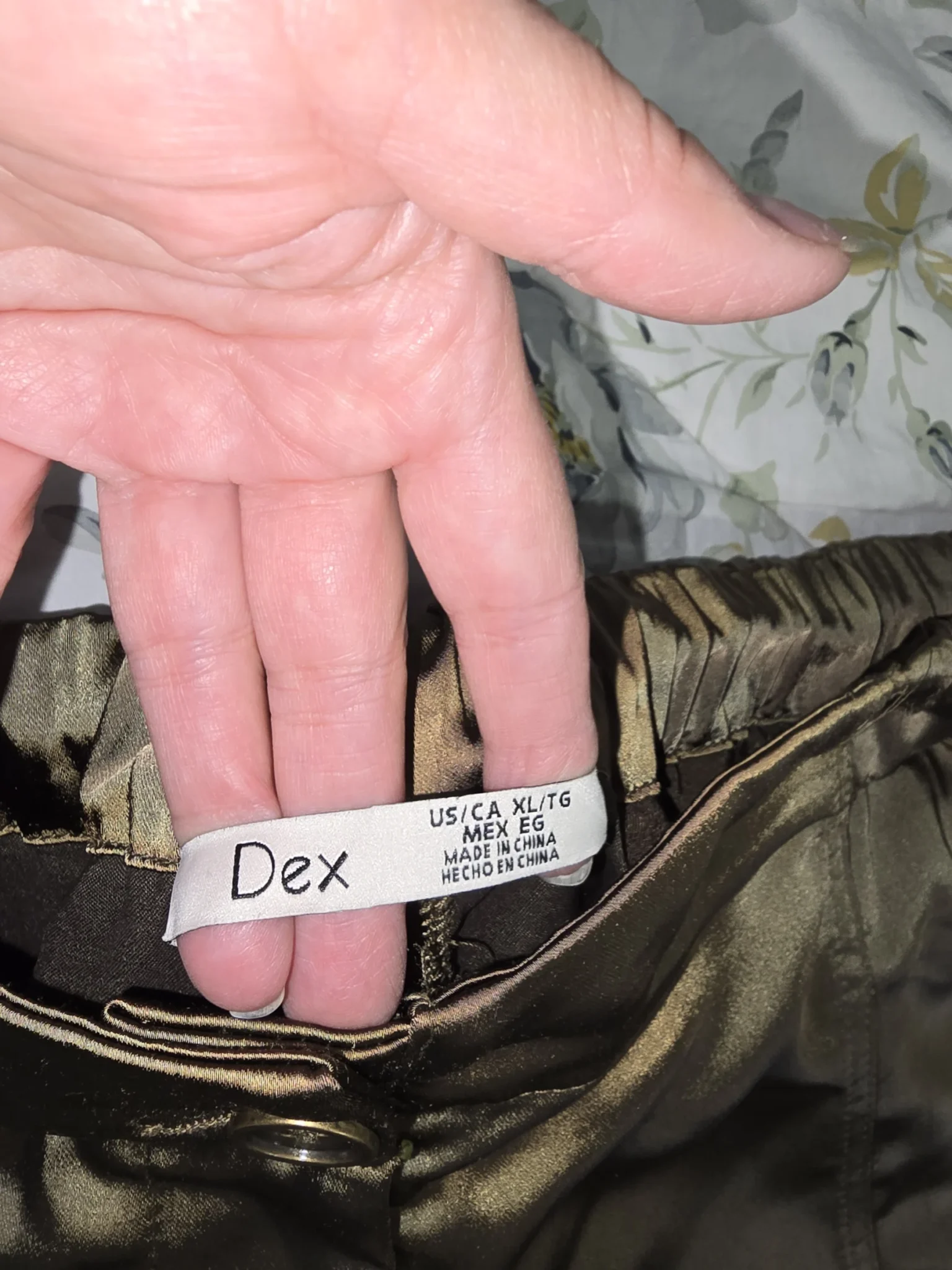 Image for DEX PANTALON SATIN A BOUCLE CHEVILLE