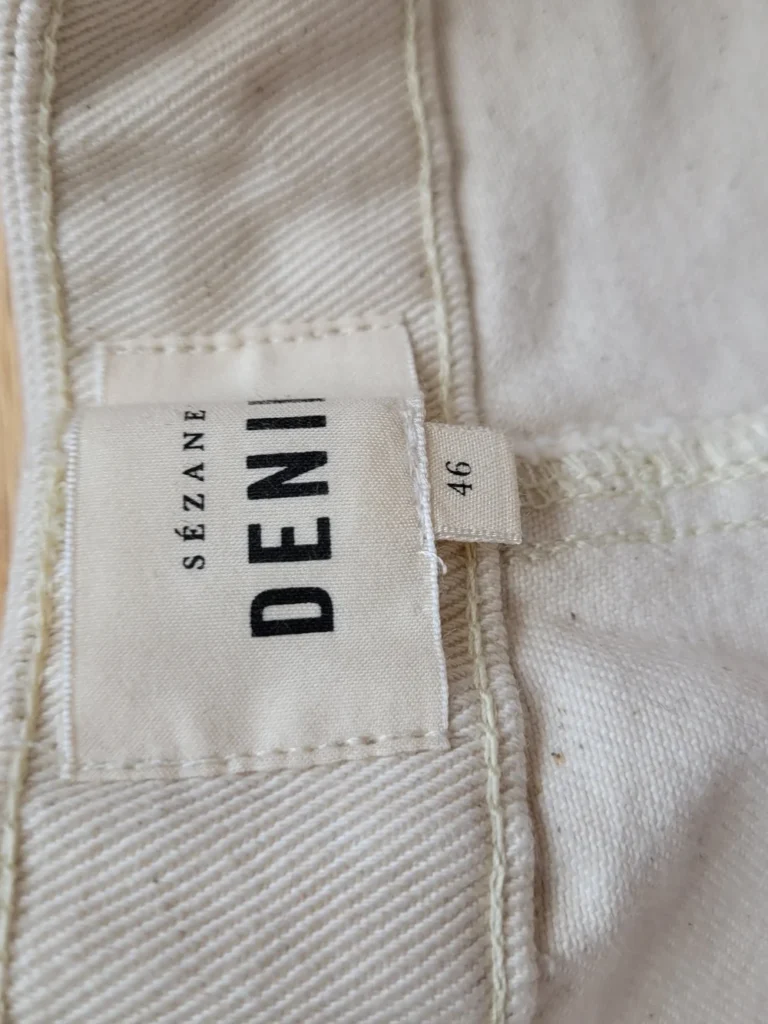 Image for Sézane "Le wide Leg" pantalon écru chiné neuf avec étiquette, taille 46 / US 14