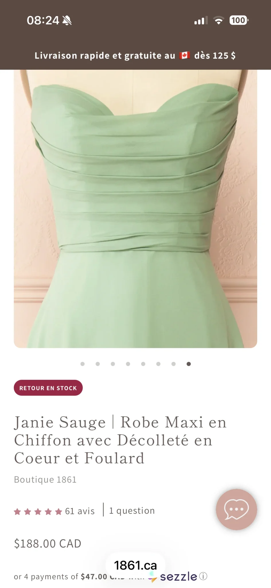 Image for Robe de soirée sauge