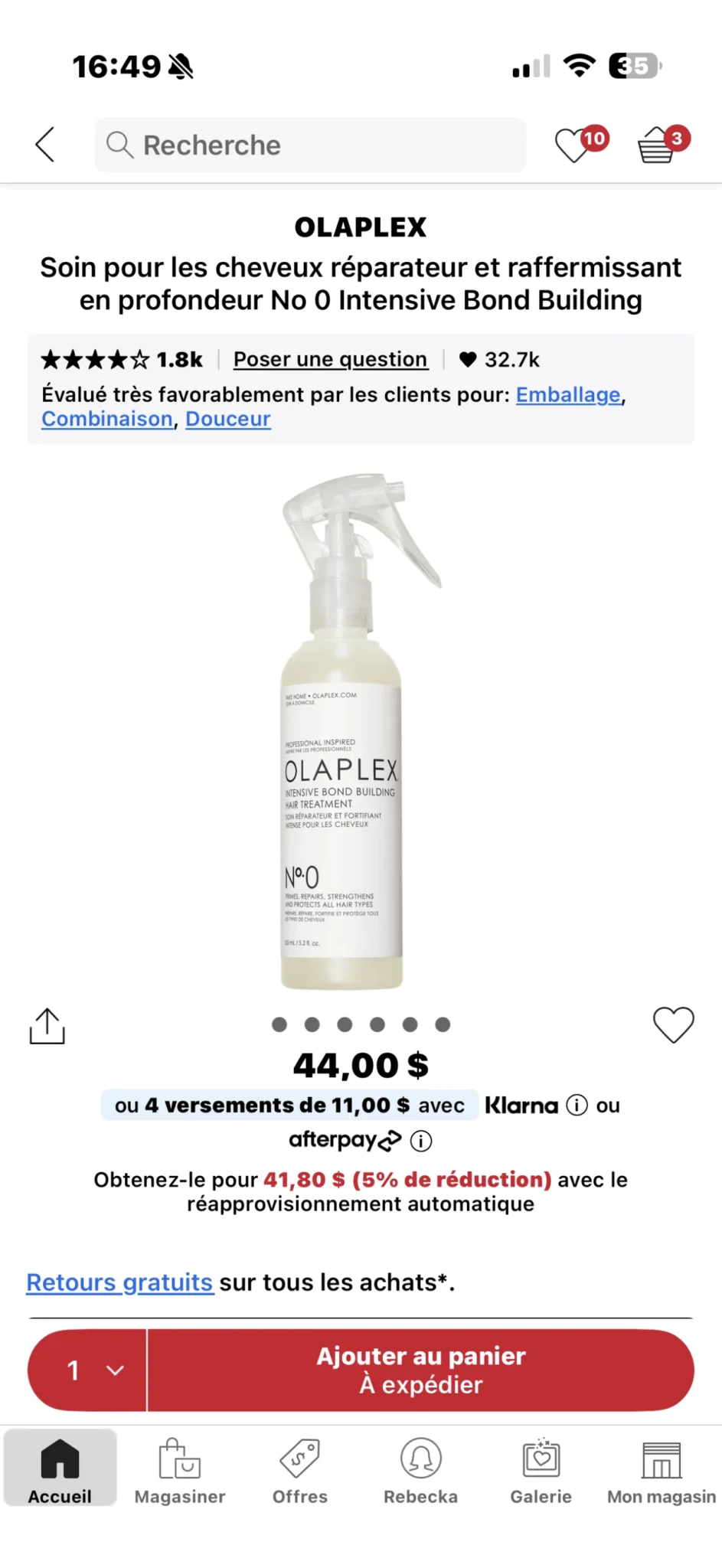 Image for Deep repairing and firming hair care No 0 Intensive Bond Building
