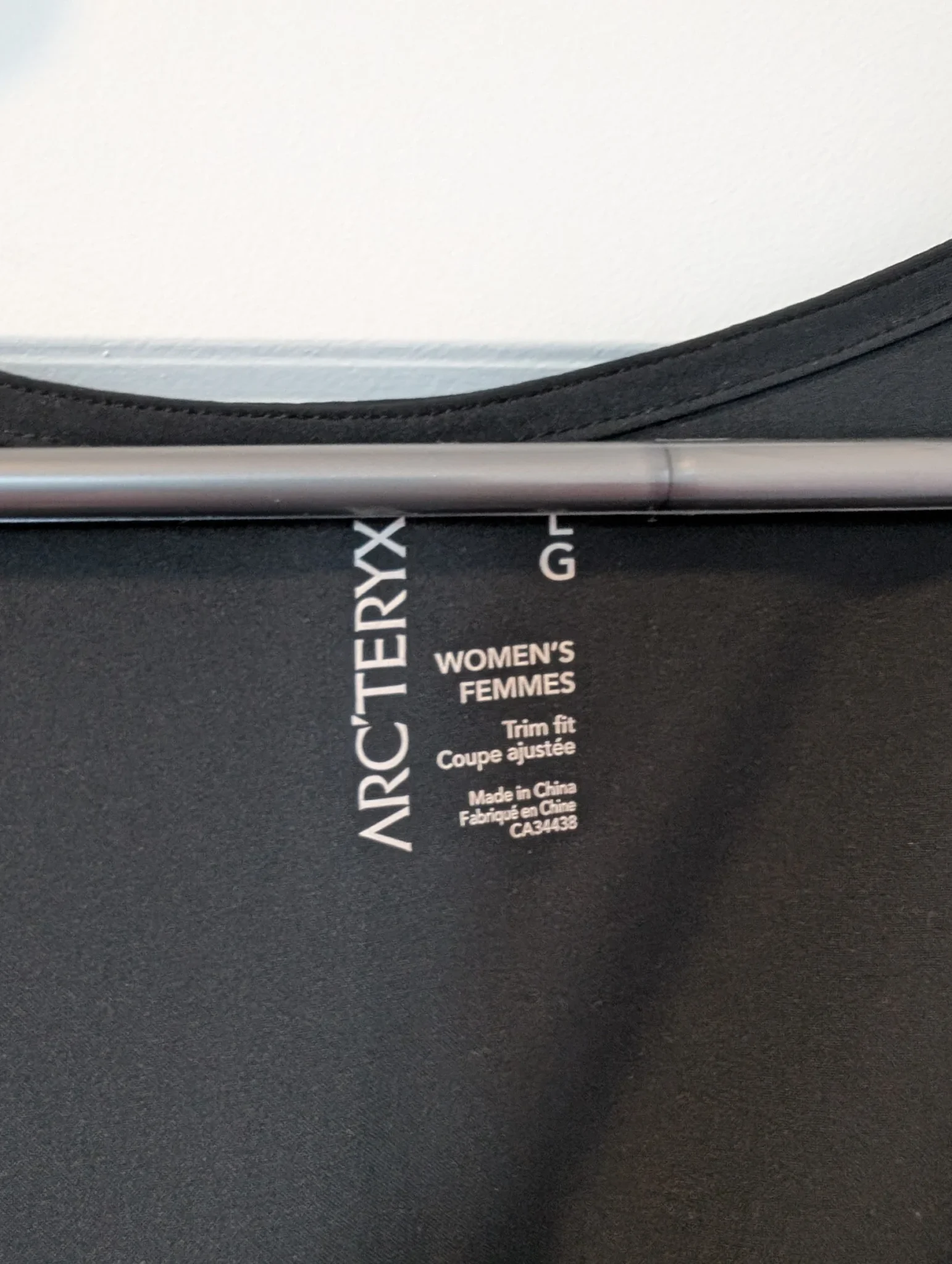 Image for Arcteryx/Robe Noire Cintrée Sz L