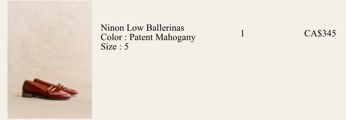 Image for Sézane Ninon Low Ballerinas 36