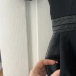 Thumbnail for The Kooples black dress with leather yoke size 40 - L