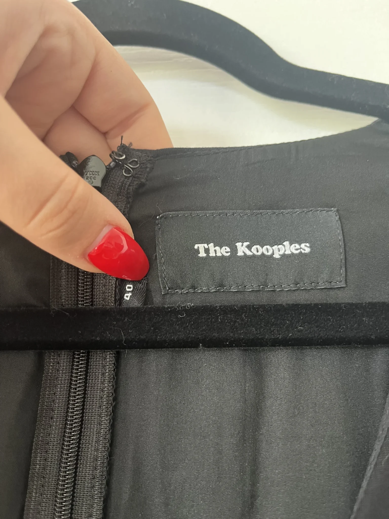 Image for The Kooples black dress with leather yoke size 40 - L