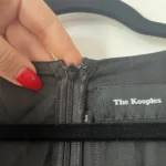 Thumbnail for The Kooples black dress with leather yoke size 40 - L