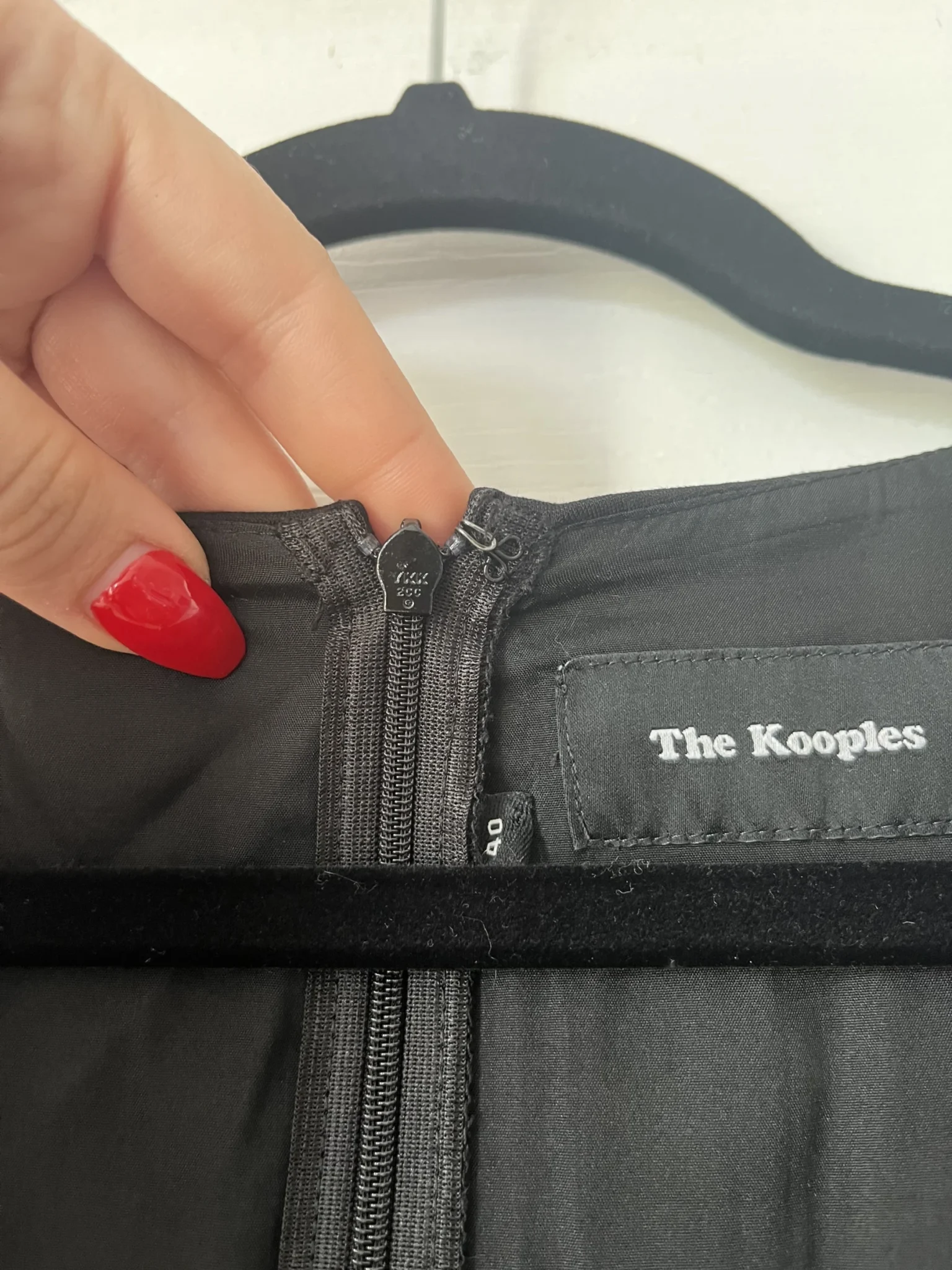 Image for The Kooples black dress with leather yoke size 40 - L