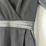 Thumbnail for The Kooples black dress with leather yoke size 40 - L