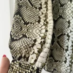 Thumbnail for JCrew blouse size 10 python pattern with lavaliere collar