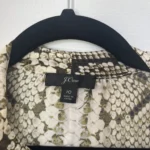 Thumbnail for JCrew blouse size 10 python pattern with lavaliere collar