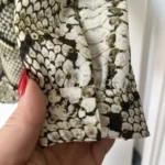 Thumbnail for JCrew blouse size 10 python pattern with lavaliere collar