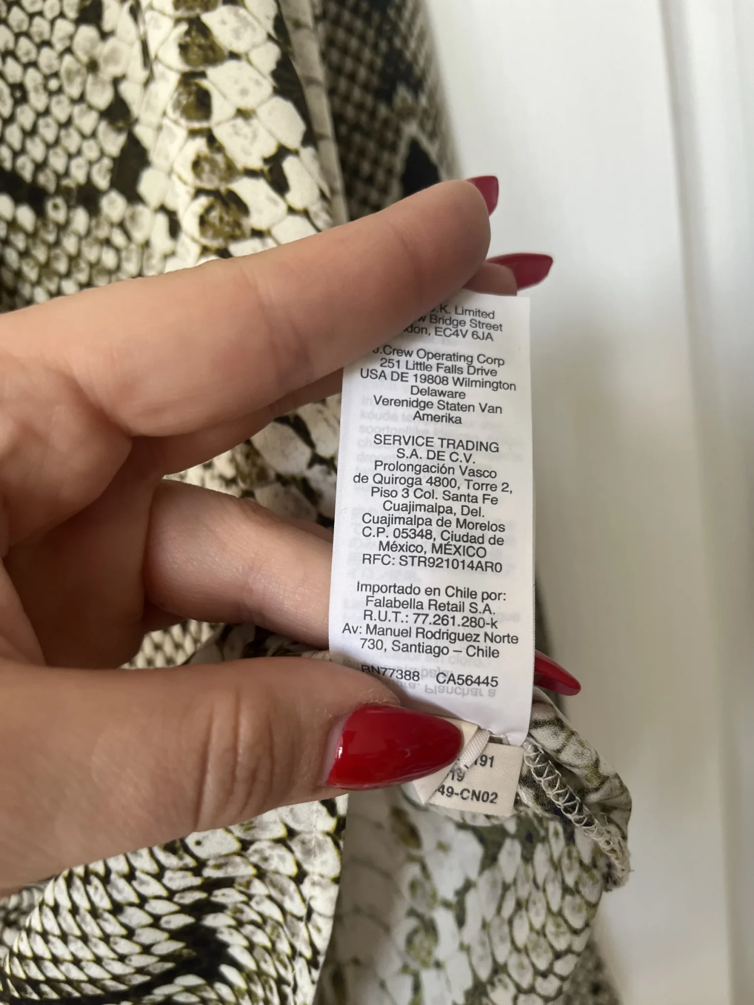 Image for JCrew blouse size 10 python pattern with lavaliere collar