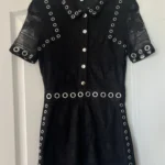 Thumbnail for Maje short jumpsuit size 36 - S black with lace flowers