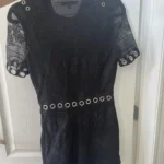 Thumbnail for Maje short jumpsuit size 36 - S black with lace flowers