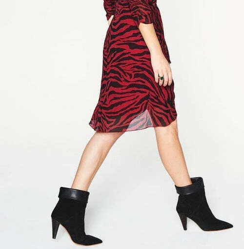 Image for Bash skirt size M black and red zebra pattern