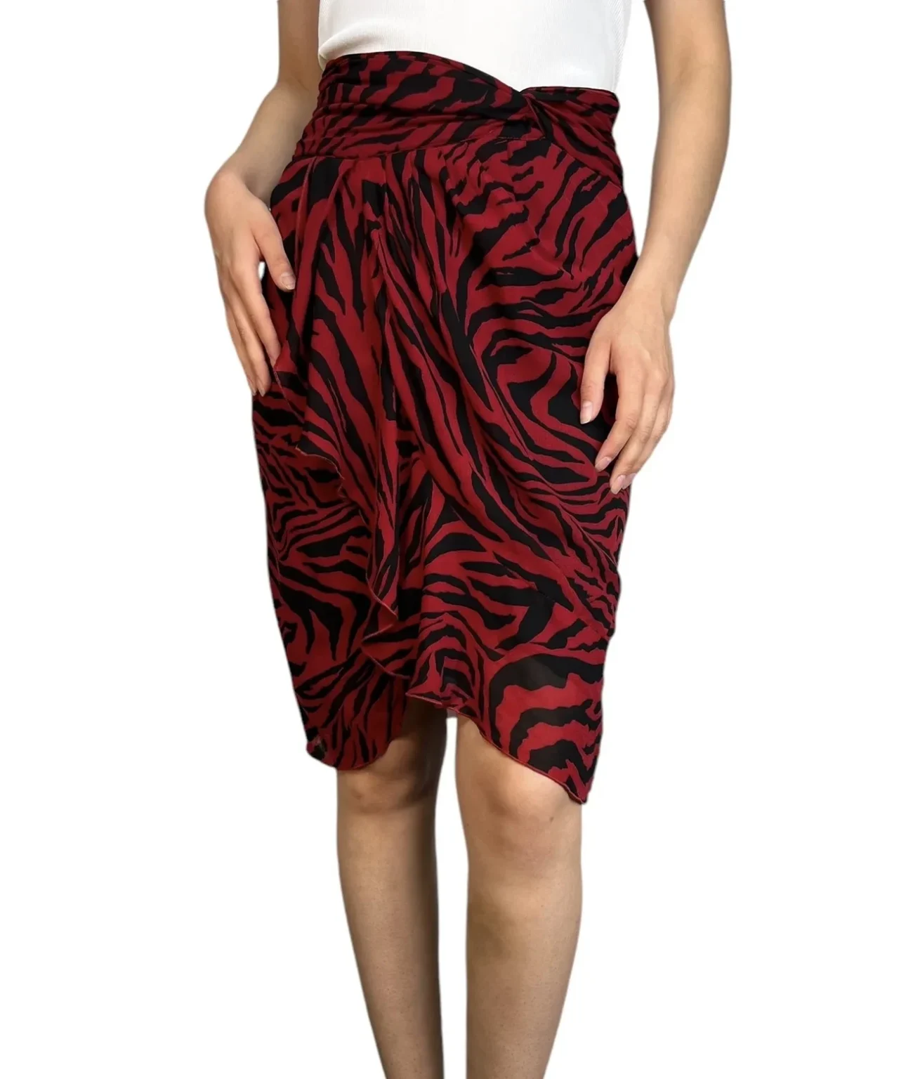 Image for Bash skirt size M black and red zebra pattern