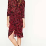 Thumbnail for Bash skirt size M black and red zebra pattern
