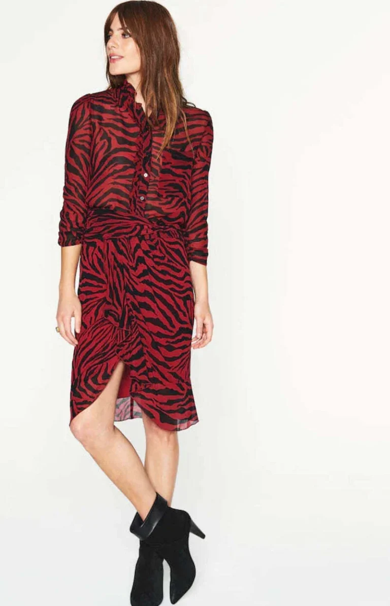 Image for Bash skirt size M black and red zebra pattern