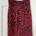 Thumbnail for Bash skirt size M black and red zebra pattern