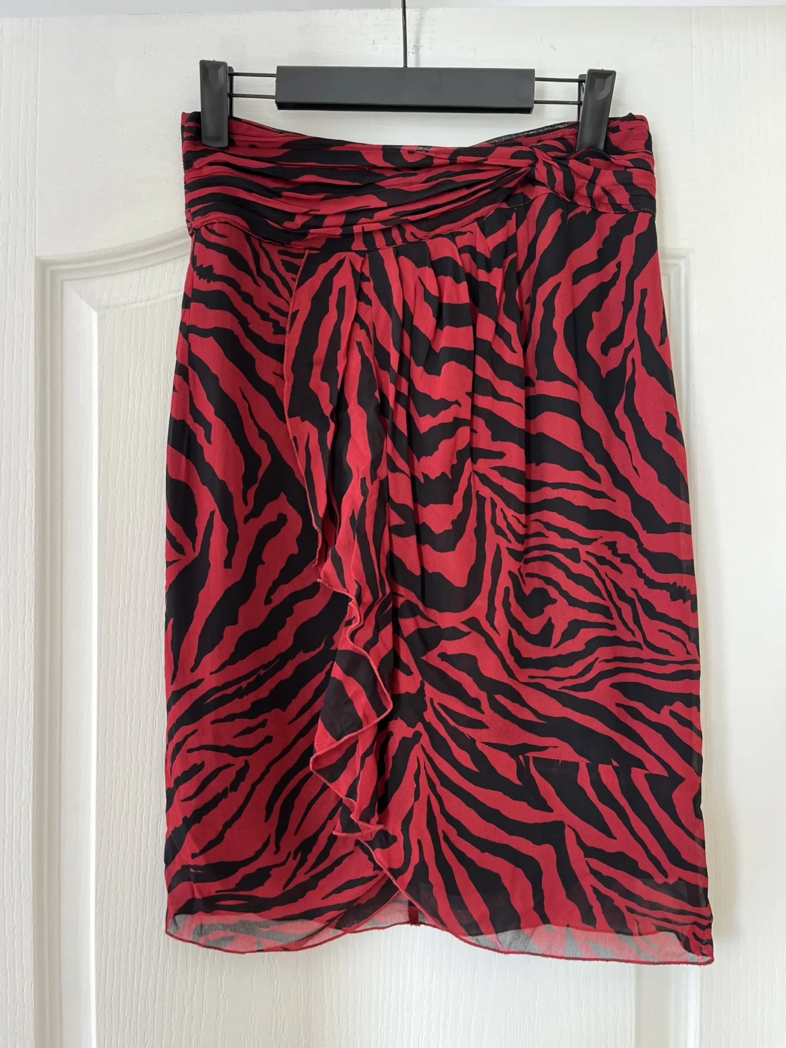 Image for Bash skirt size M black and red zebra pattern