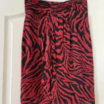 Thumbnail for Bash skirt size M black and red zebra pattern