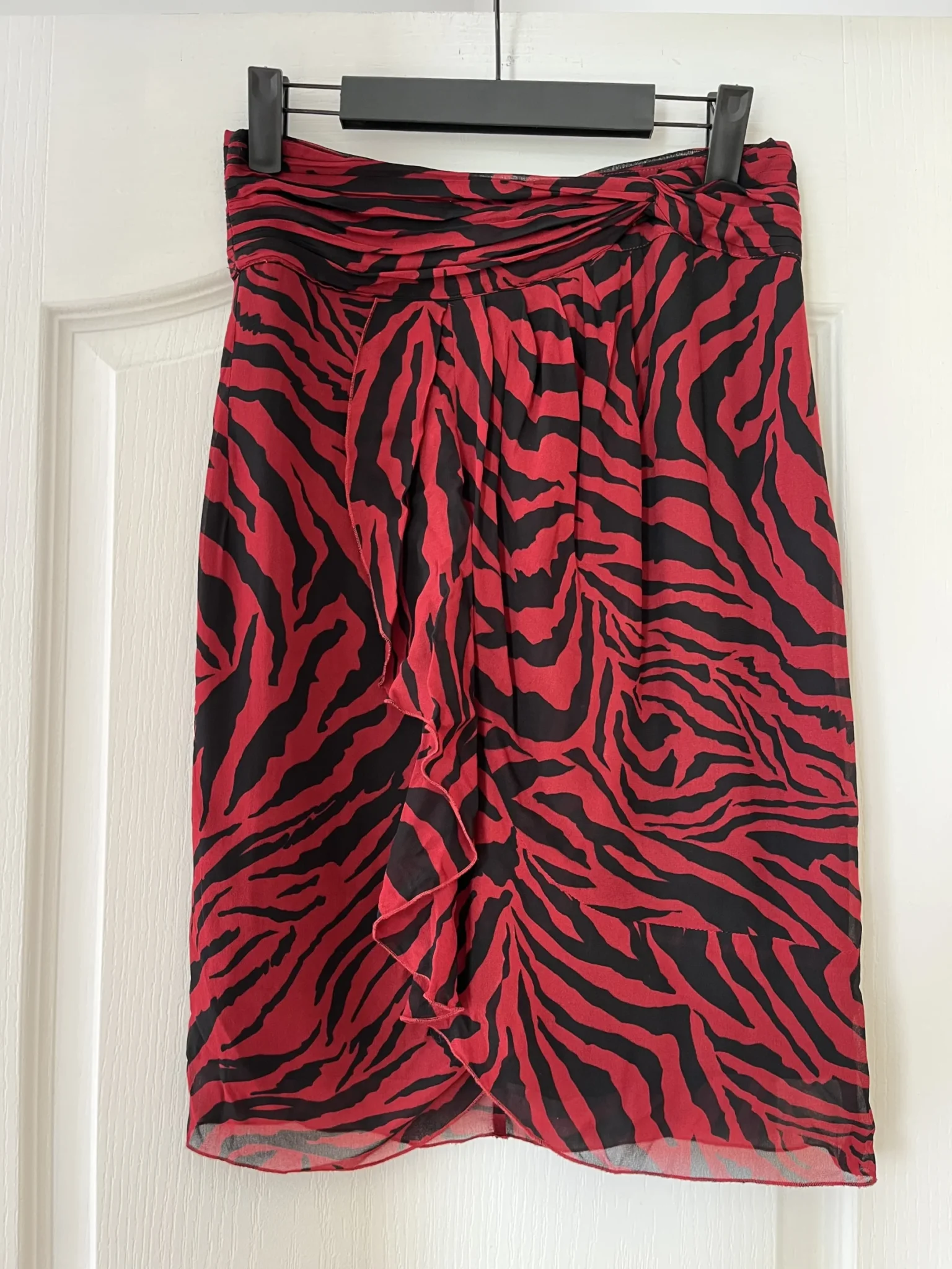 Image for Bash skirt size M black and red zebra pattern