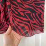 Thumbnail for Bash skirt size M black and red zebra pattern