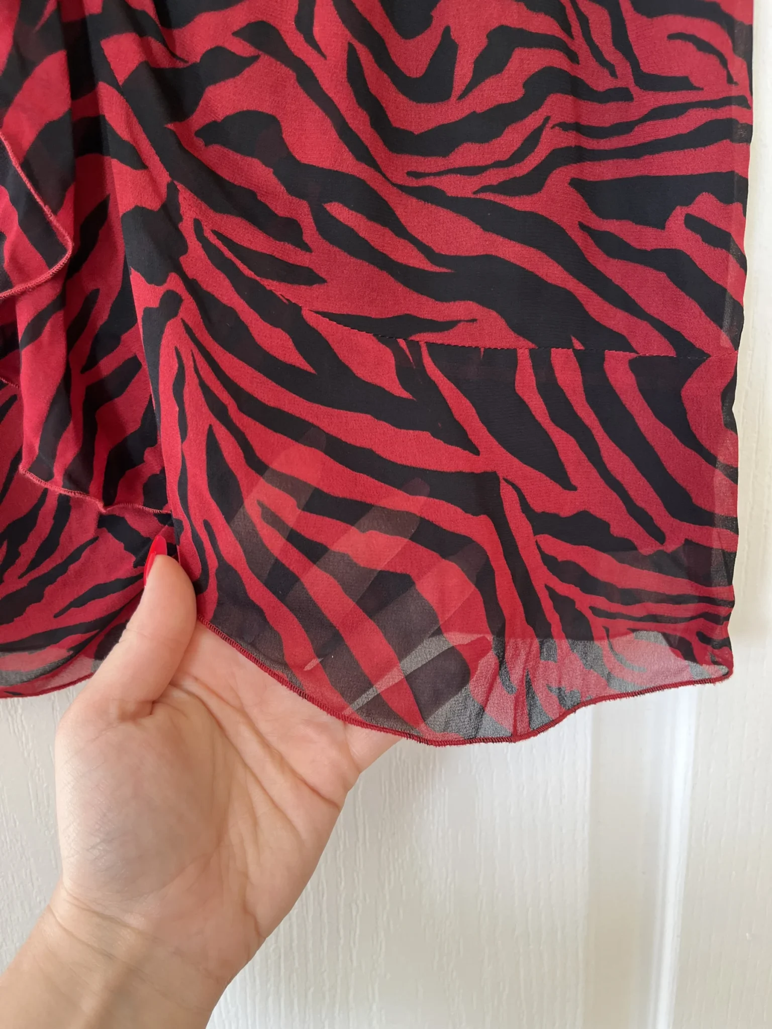 Image for Bash skirt size M black and red zebra pattern