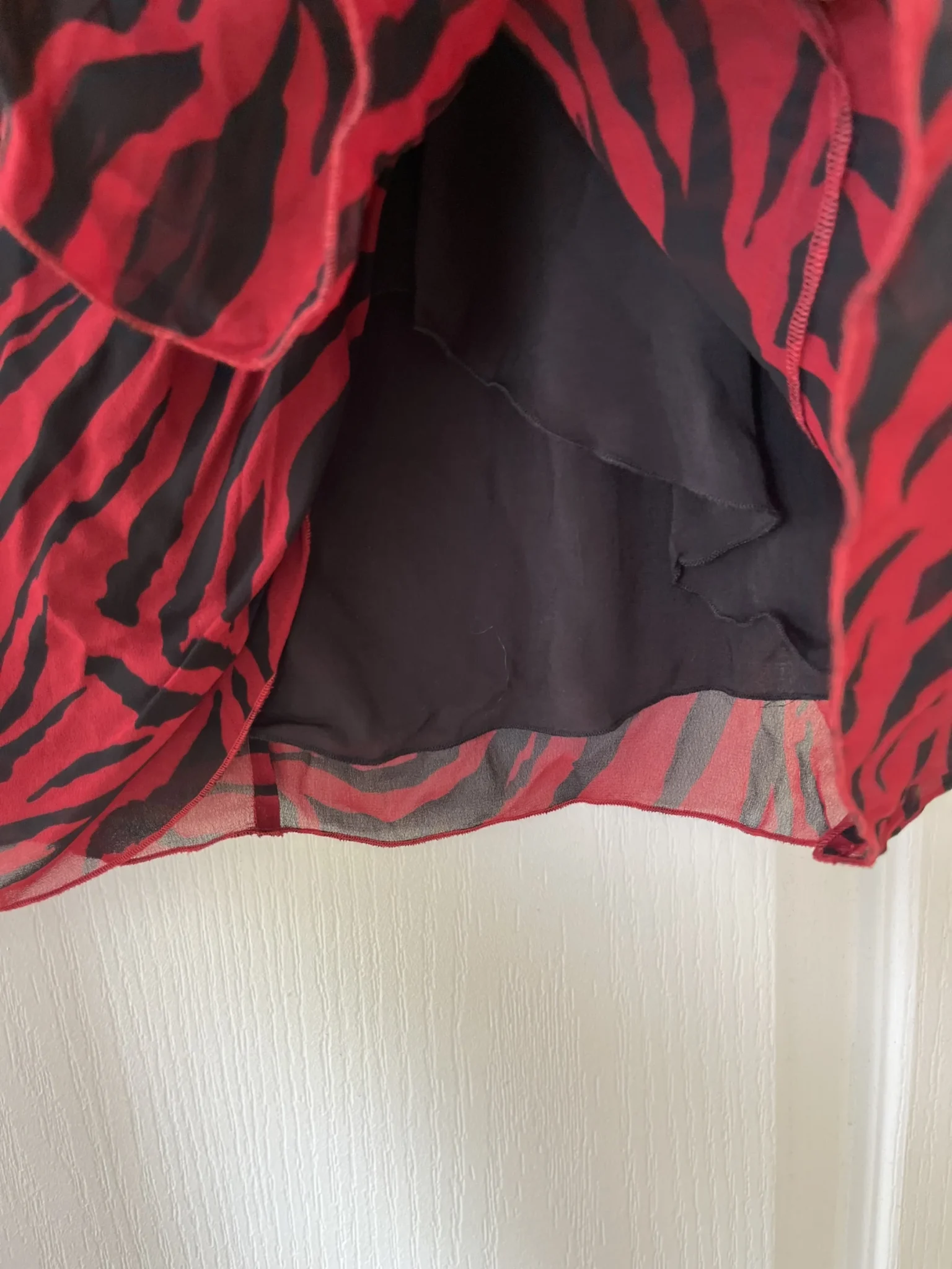 Image for Bash skirt size M black and red zebra pattern