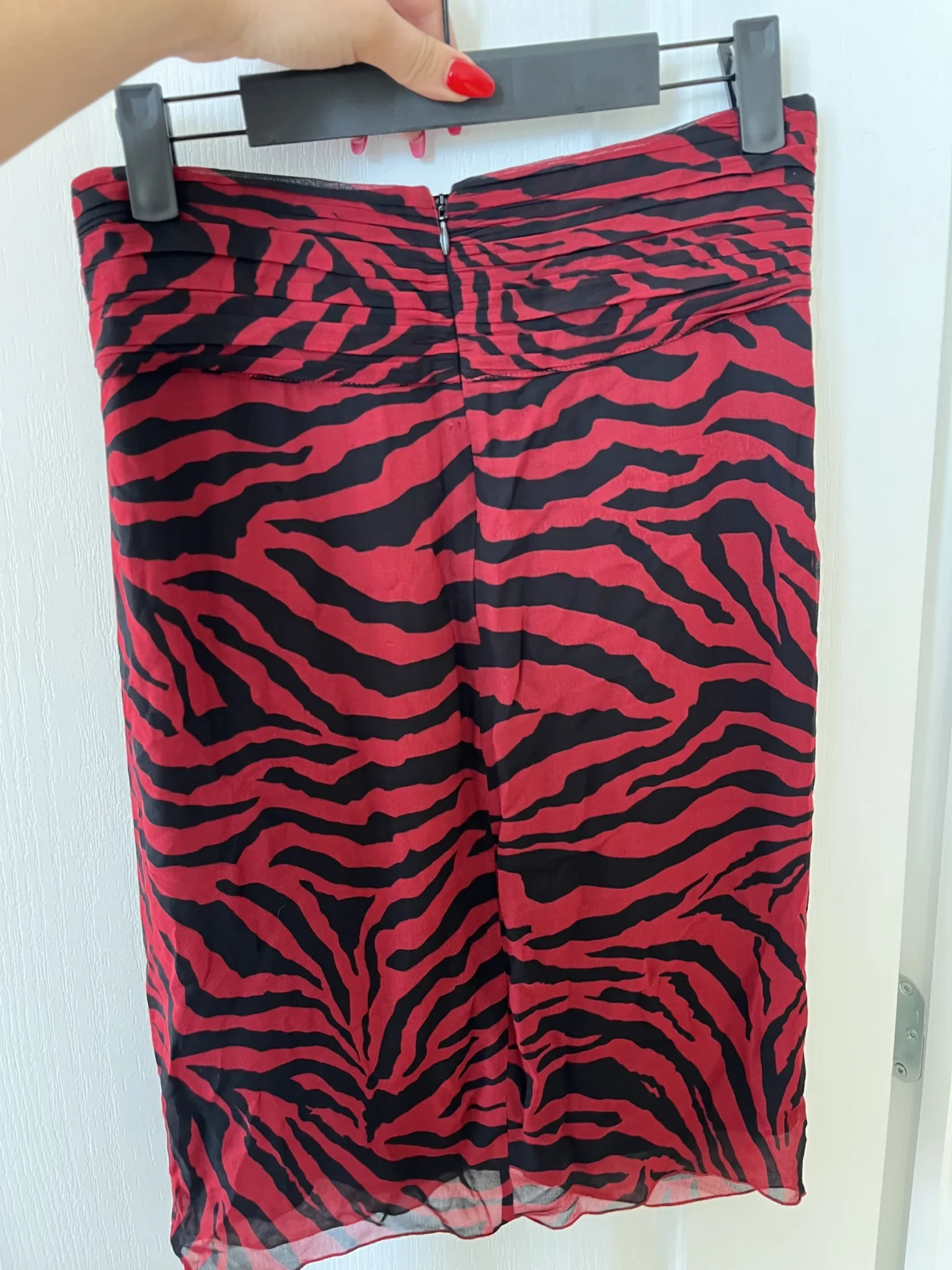 Image for Bash skirt size M black and red zebra pattern