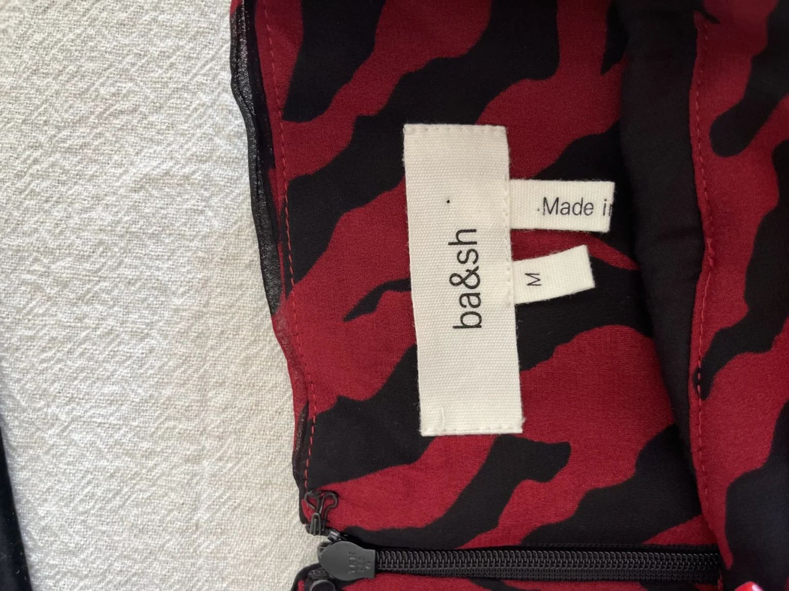 Image for Bash skirt size M black and red zebra pattern