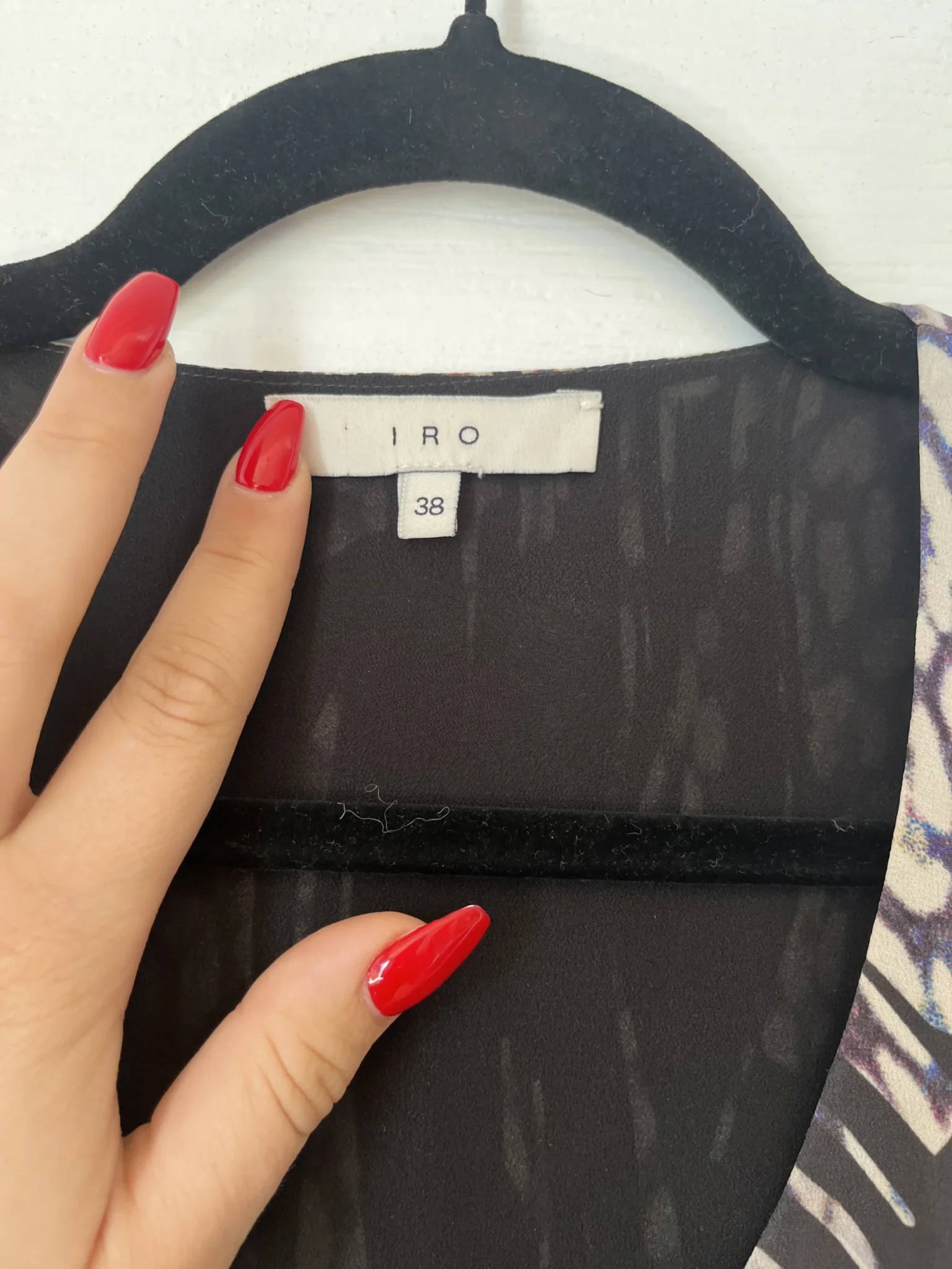 Image for Iro 100% silk patterned dress size 38