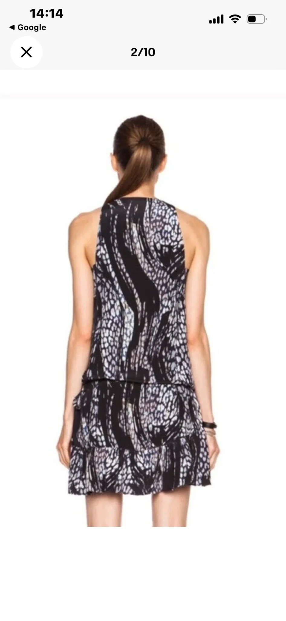 Image for Iro 100% silk patterned dress size 38