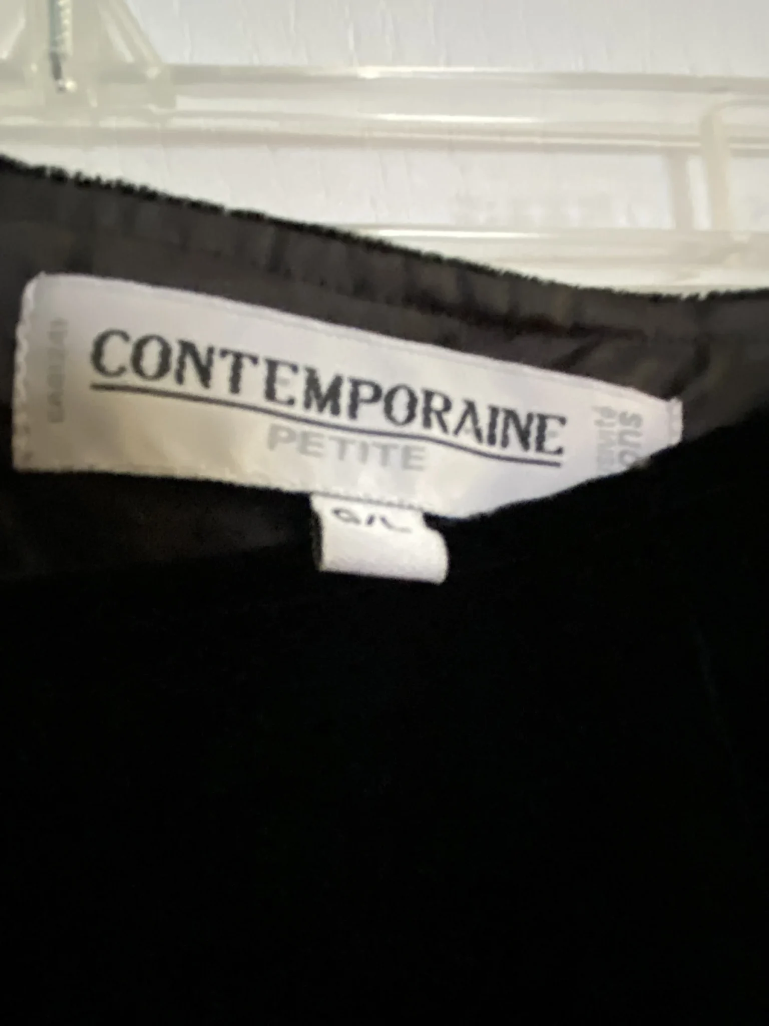 Image for Black velvet skirt