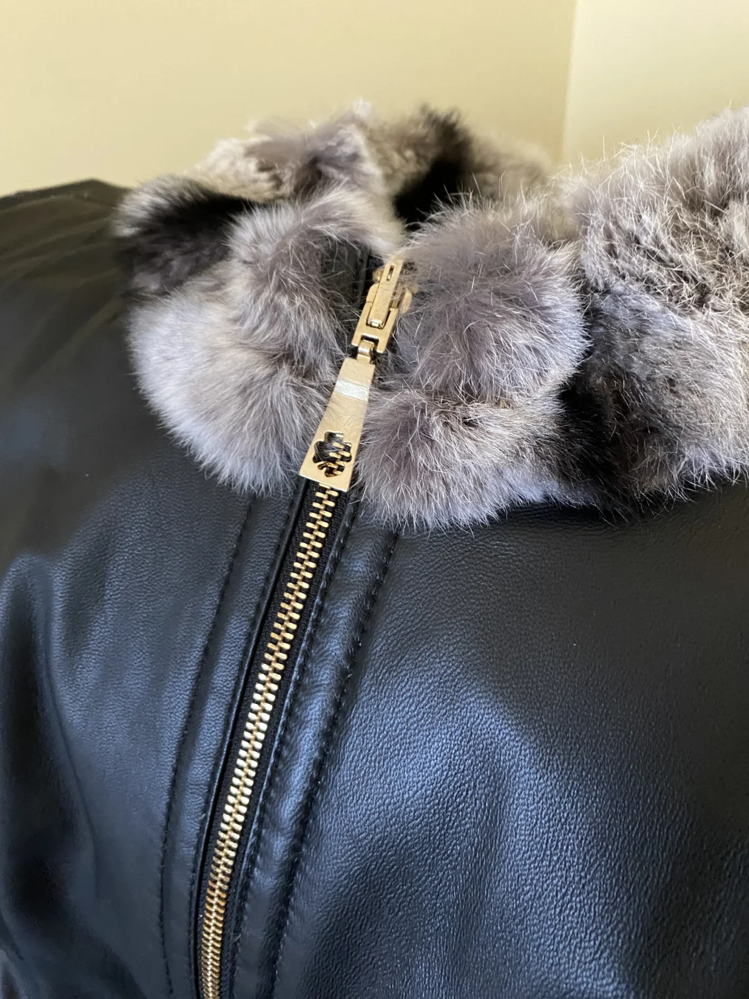 Image for Reversible leather coat