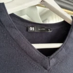 Thumbnail for Bamboo rayon V-neck jumper
