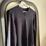 Thumbnail for Bamboo rayon V-neck jumper