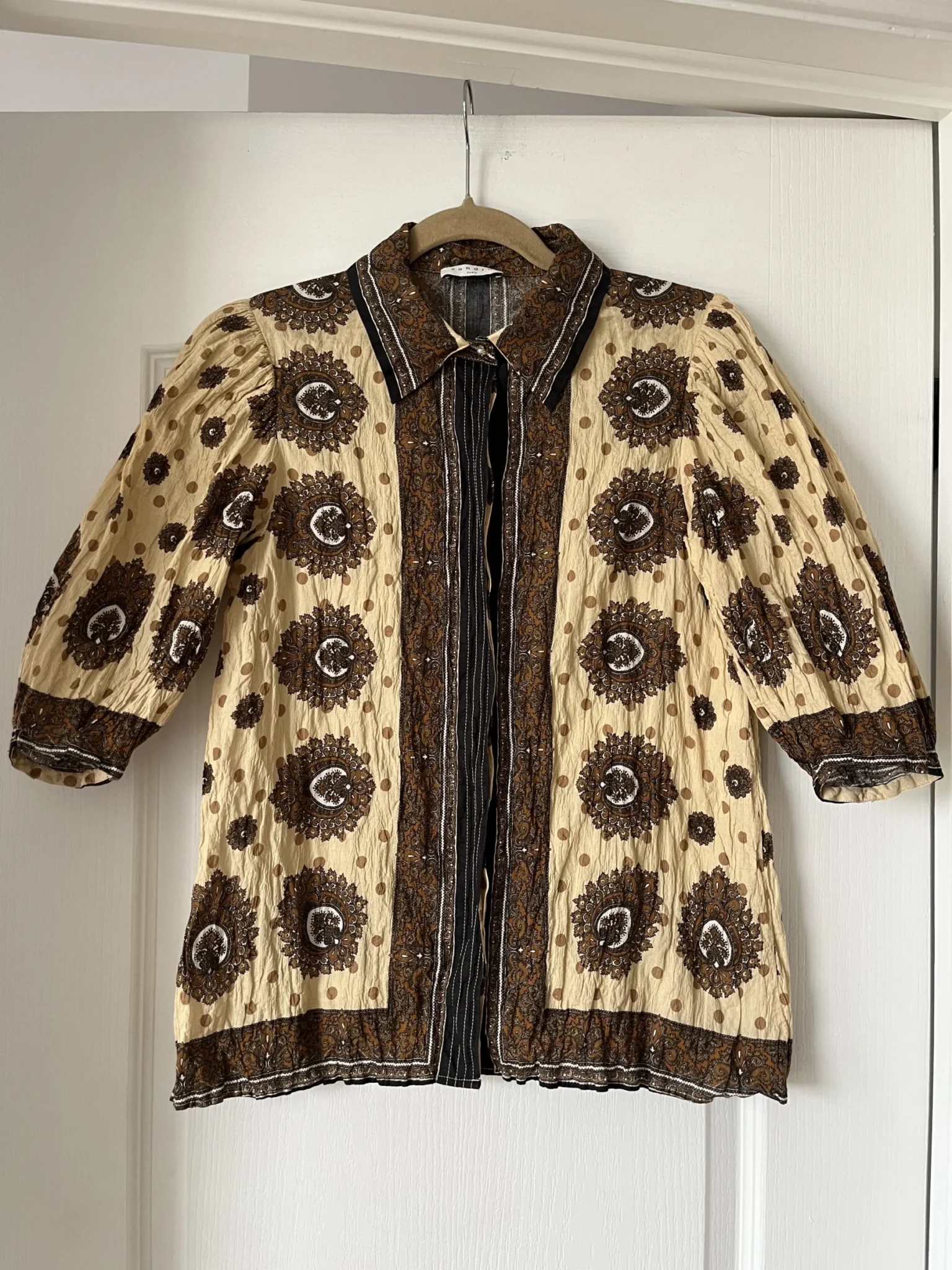 Image for Women's Sandro patterned shirt size 3 - L, blue and brown