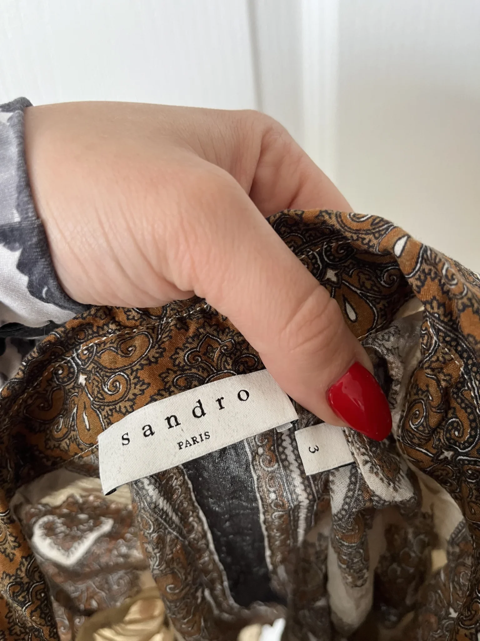 Image for Women's Sandro patterned shirt size 3 - L, blue and brown