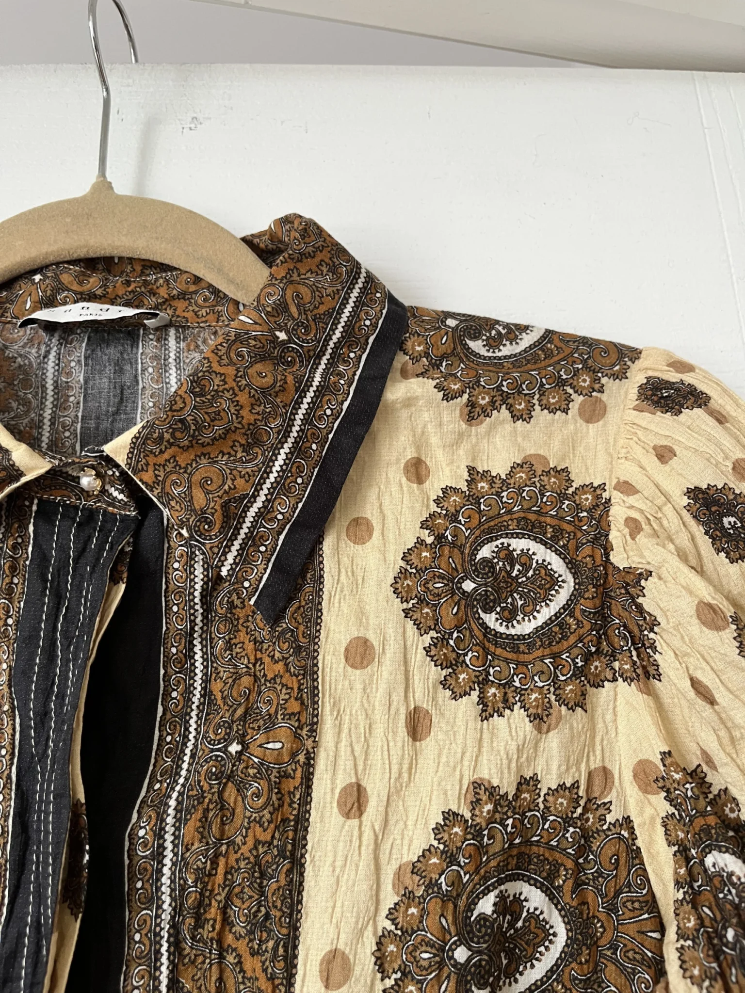 Image for Women's Sandro patterned shirt size 3 - L, blue and brown