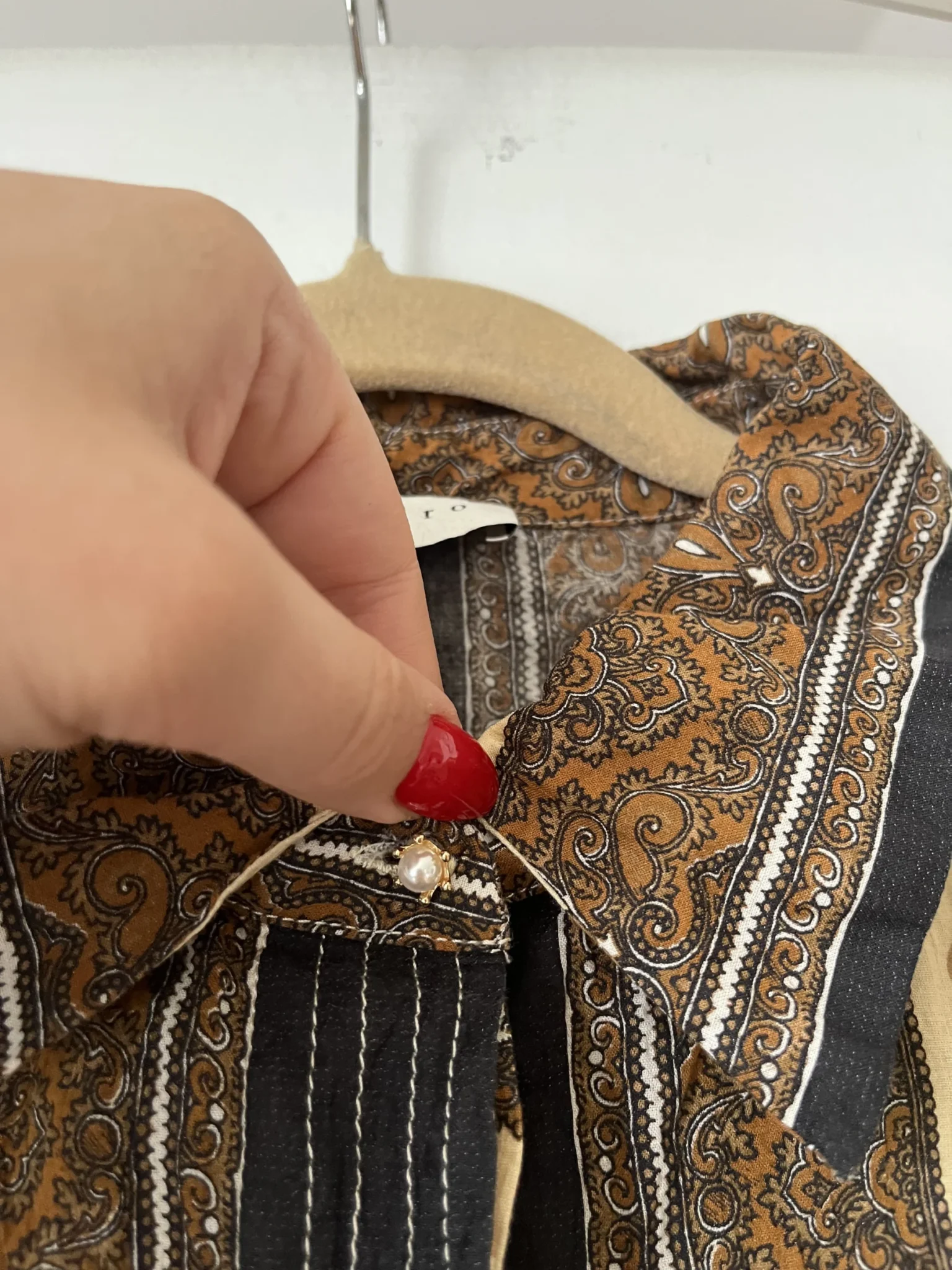 Image for Women's Sandro patterned shirt size 3 - L, blue and brown