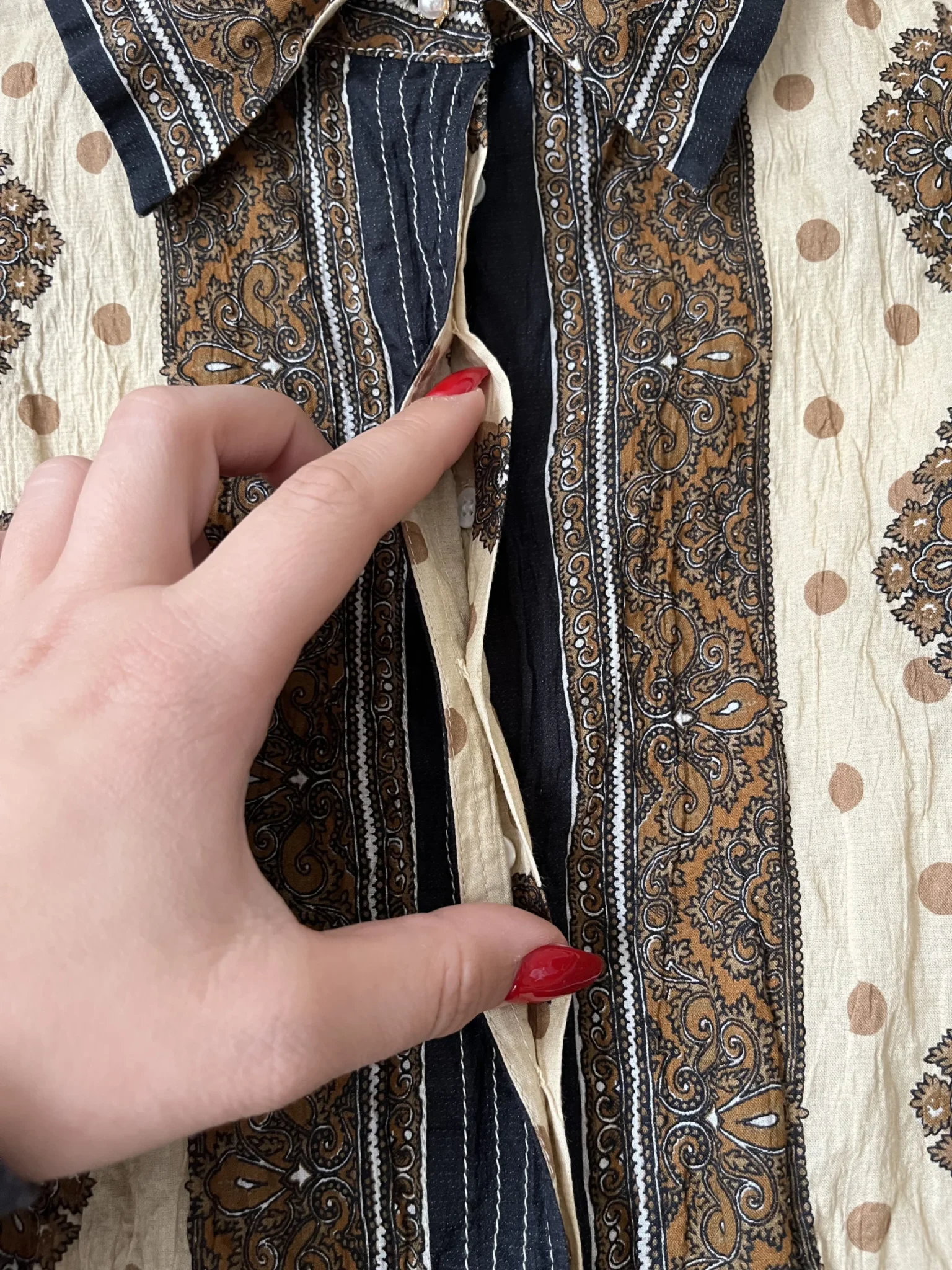 Image for Women's Sandro patterned shirt size 3 - L, blue and brown
